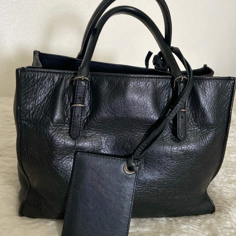 Balenciaga Black Leather Hobo with Front Zip and Card Holder - Picture 2 of 10